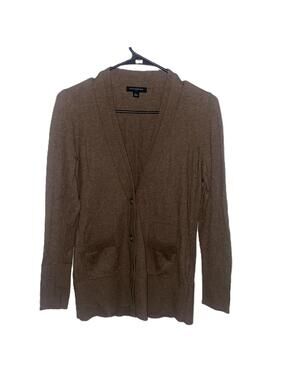 Banana Republic Brown Lightweight Cardigan Neutral Minimalist Cozy Chic Top Smal